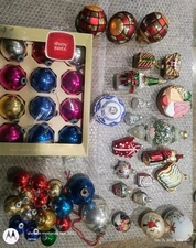 Shiny Brite, Mercy Glass, & Random Christmas Ornaments. 