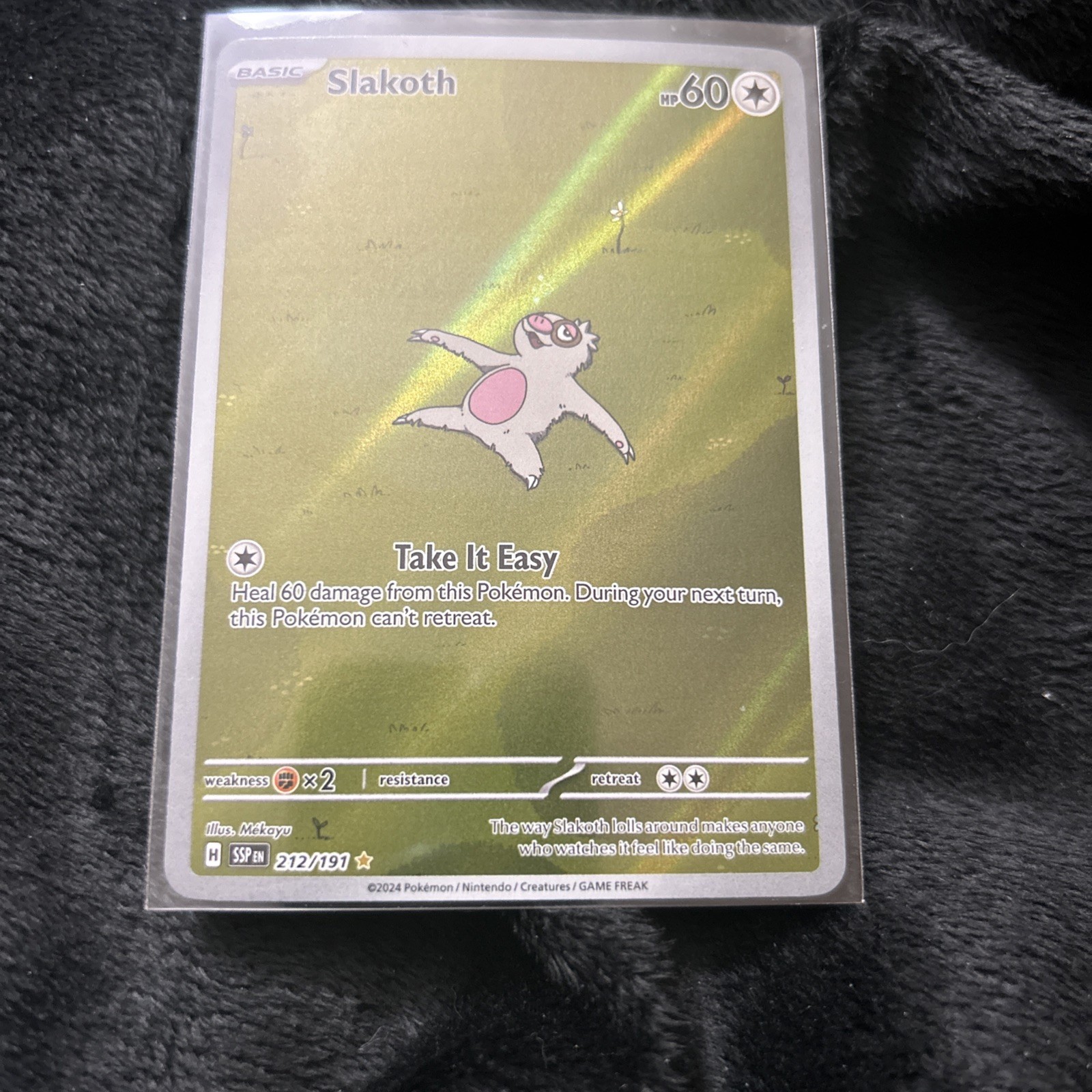 Pokémon TCG Slakoth Illustration Surging Sparks 212/191