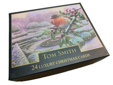 Image of Tom Smith Boxed 24 Luxury Christmas Cards with Envelopes Xmas Greeting Cards