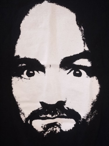 💥CHARLES MANSON💥VINTAGE 90'S TSHIRT💥SIZE LARGE💥OCCULT💥HORROR💥