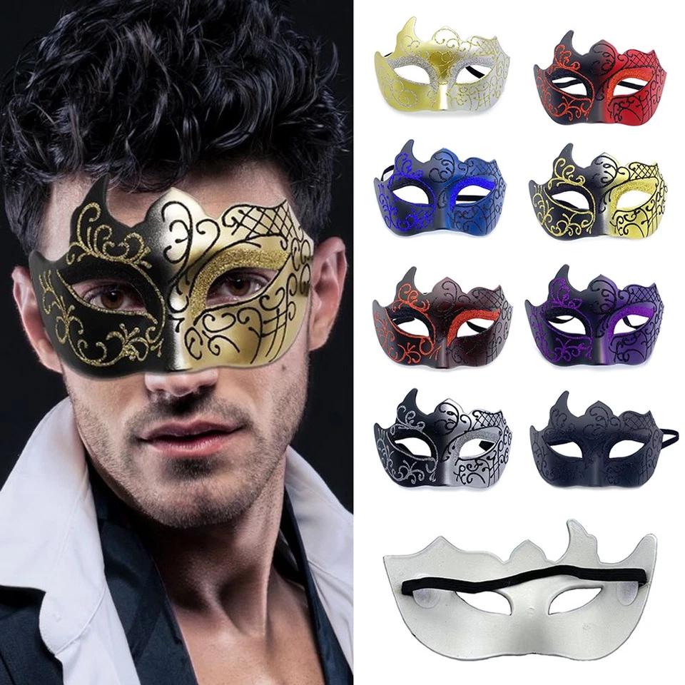 Masquerade Mask for Men Venetian Greek Roman Party Mardi Gras Costume Masks US . - Image 3 of 4