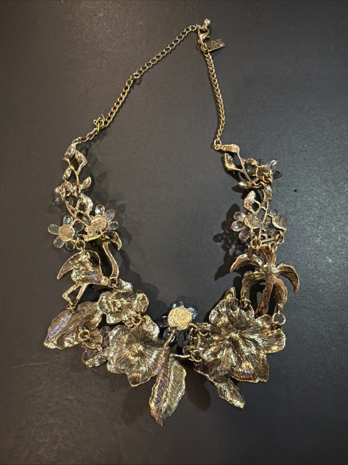 Signed Off Park Collection Multi Stone Floral Fla… - image 9