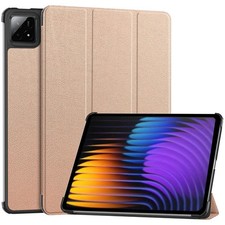 Rose Gold Xiaomi Pad Pro 7 Mini Pad 7 Case 11.2 in Tri-Folding Auto-Flip Stand