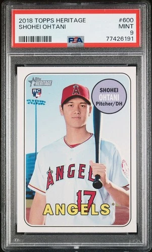 Shohei Ohtani Angels RC 2018 Topps Heritage #600 PSA 9 MINT