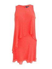 Lauren by Ralph Lauren Women's Petite Overlay Shift Dress (4P, Calla Lily)
