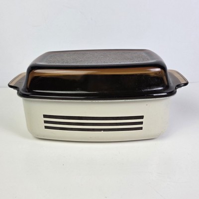 WEST BEND Vintage Slow Cooker 4 QT Replacement Pot Pan Amber Glass Lid NOS