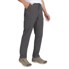 Wrangler Men's Tech Cargo Pants Stretch Nylon Zip Pocket Work Utility New Gray