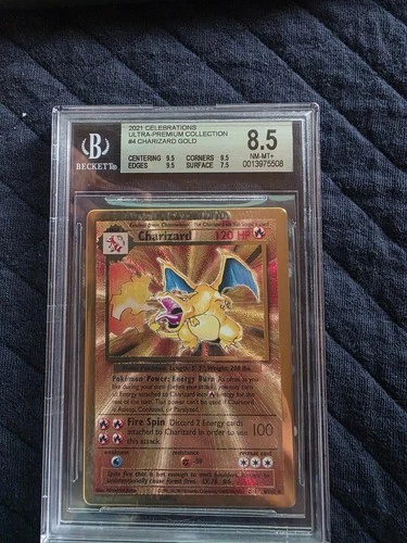 Charizard (Celebrations Metal Card) 004/102 Gold Pokemon BGS 8.5