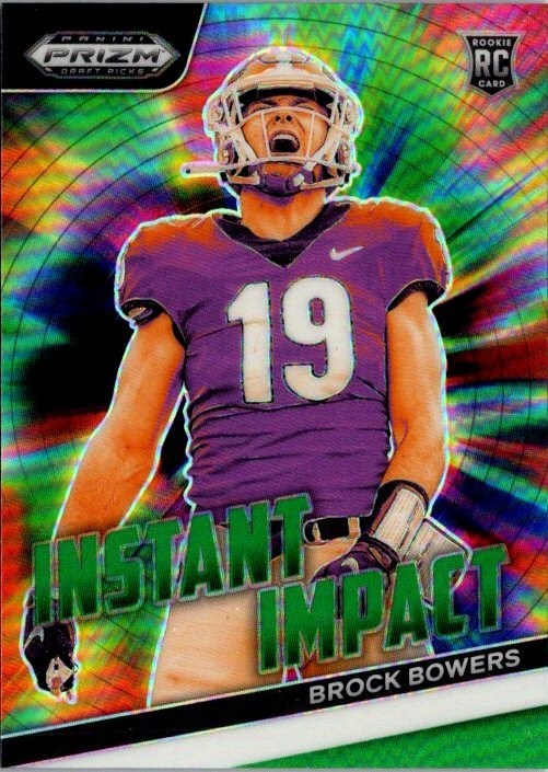 2024 Panini Prizm Draft Picks #II-BB Brock Bowers Instant Impact Green Raiders