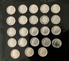 Silver Dimes Lot Of 23 1960 d 90% dimes 22 + one 1962d (23 Total) circulated