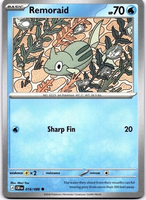 Remoraid Common ME04: Chaos Rising 016/086 Pokemon Mori Yuu
