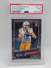 2020 Panini Donruss - The Rookies #TR-JH Justin Herbert (RC) PSA 9