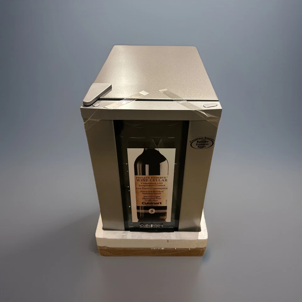 Geladeira de vinho Cuisinart 8 garrafas reserva privada adega, prata - CWC-800 - Imagem 2 de 4