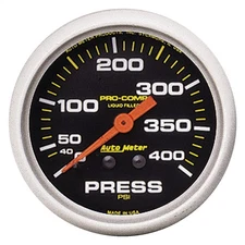 Auto Meter 5424 Gauge Pressure 2 5/8" 400Psi Liquid Filled Mech Pro-Comp