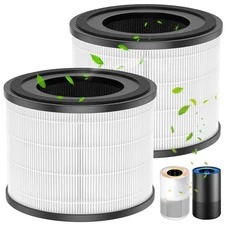 2 Pack AP-S0610L Air Filter MOOKA Air Purifier 3-in-1 HEPA Carbon Replacement