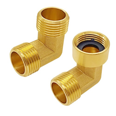 #ad 2PCS Garden Hose Elbow 90 Degree Connectors 3 4quot; GHT Solid Brass Fittings Ma... $19.51
