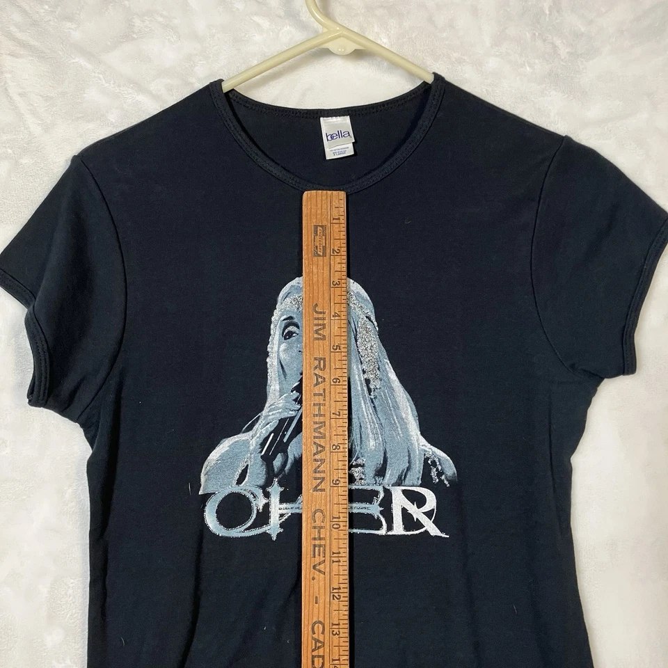 Cher прощальный тур 2003 футболка блестящий винтажный Y2K черный XL США - без дат - Изображение 3 из 4
