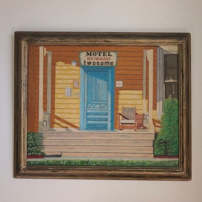 1950s Primitivism Painting Motel Naive Folk Art Modern Style of Streeter Blair