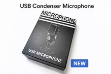 USB Condenser Microphone for PC  Laptop   Plug  Play Studio Mic with Stand   N