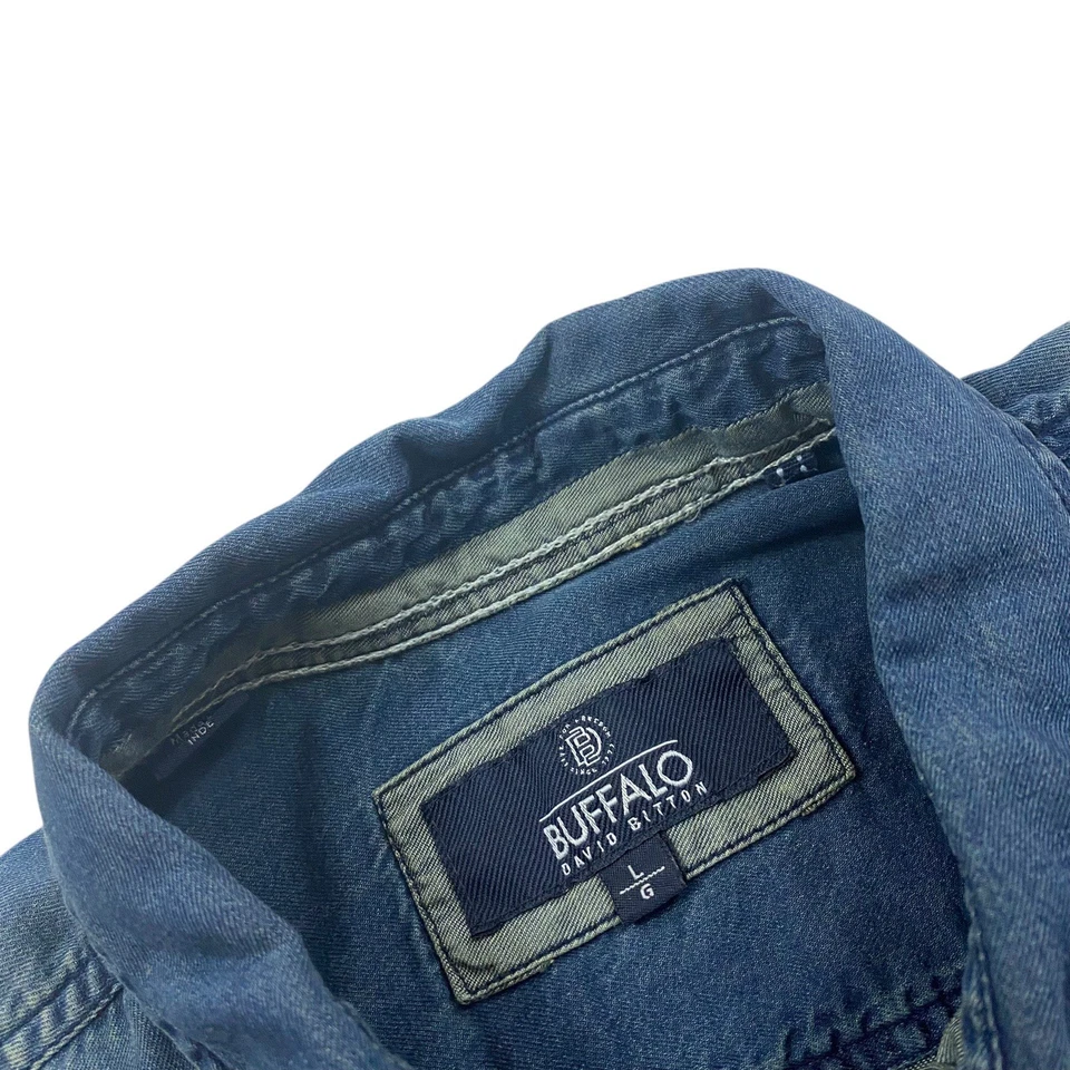 Buffalo David Bitton Snap button denim shirt Men's L - Image 3 of 4