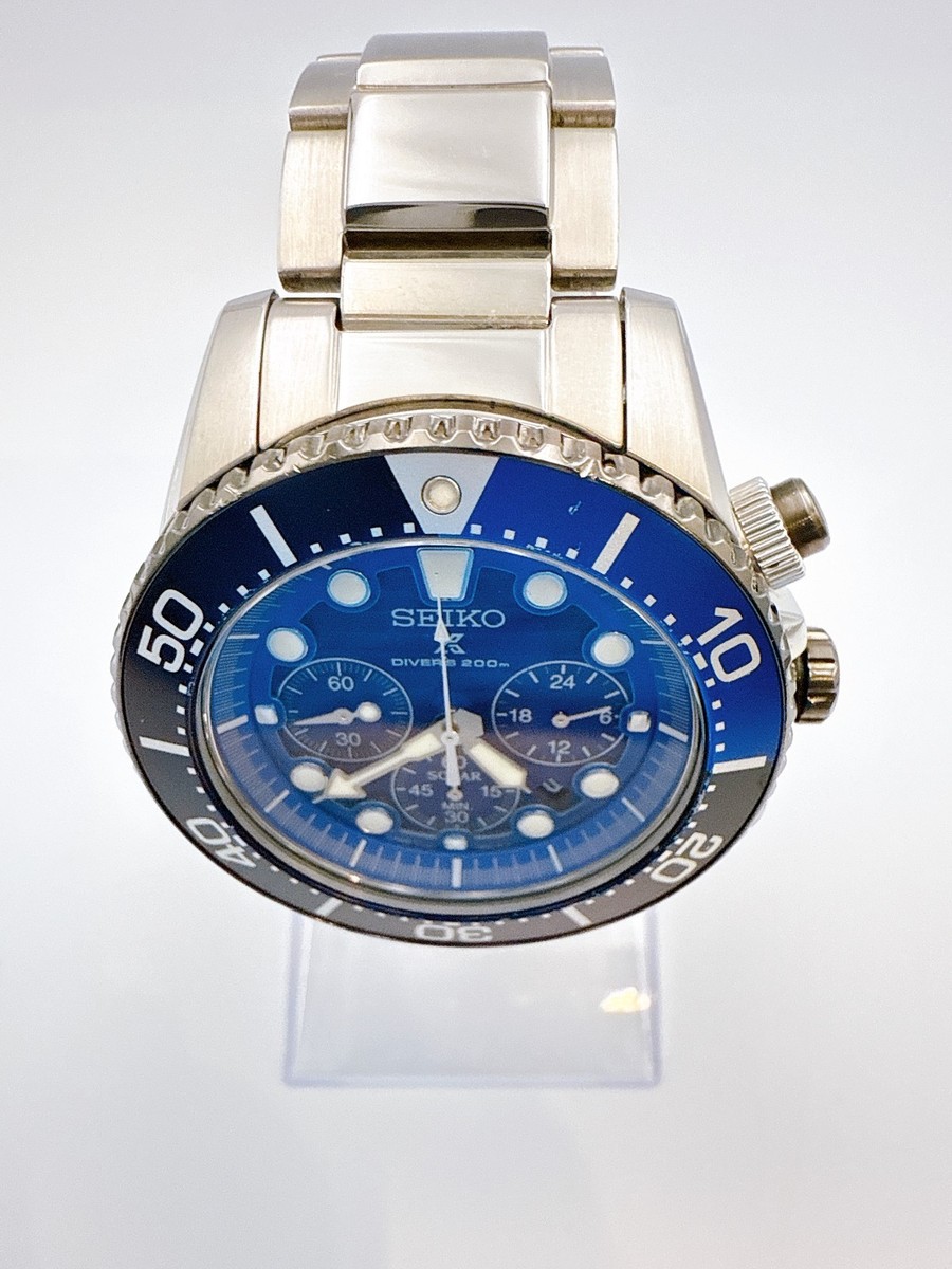 SEIKO Prospex V175-0AD0 Special Blue Chronograph Divers Solar Qz