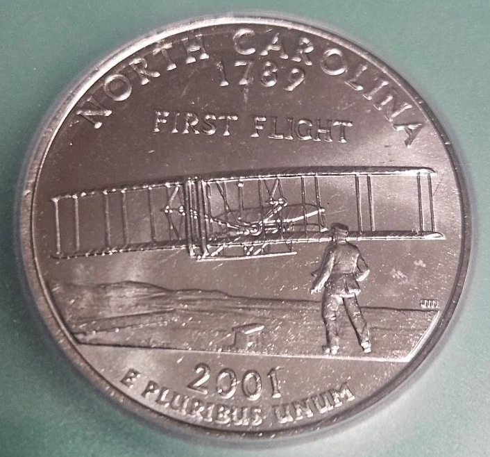 2001 D North Carolina State Quarter ICG MS66 - Graded Uncirculated US Coins 25c - Image 4 of 4