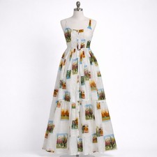 ASOS DESIGN Voile Picnic Midi Sundress in a Postcard Print Size 6 NWT