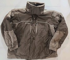 Columbia Windbreaker Hardshell Ski Jacket Fleece Lined Utility Zip Buttoned XL