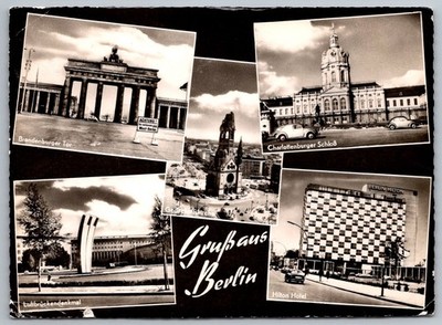 Berlin Landmarks Brandenburger Tor Charlottenburger Schloss Vintage RPPC