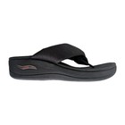 SKECHERS SANDALS 9 NEW BLACK ARCH FIT WEDGE HEEL THONG FLIP FLOP LIGHTWEIGHT  — photo 1