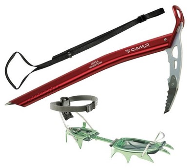 Ultralight Eispickel Corsa Nanotech + Steigeisen XLC 390 Automatic +Handschlaufe