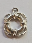 Sterling Silver ~ Life Preserver Charm ~ Life Saving Ring Buoy ~ VINTAGE