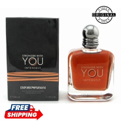 Armani Stronger With You Intensely 3.4oz /100ml EDP for Men   Long Lasting Spray