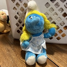 Vintage 1981 Smurfette Smurf Peyo Wallace Berrie  Co. Stuffed Plush Toy 10  