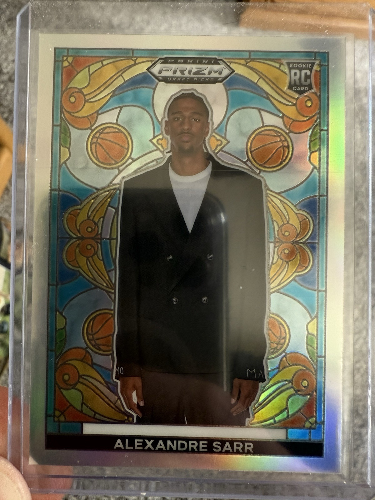 2024 Prizm Draft Picks Alexandre Sarr ROOKIE STAINED GLASS CASE HIT Wizards RC