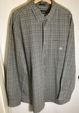 Chaps Size XXL Mens Long Sleeve Dress Shirt/Cotton Herringbone/Brown.Gray,Green