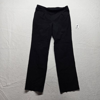 Time & Tru Elastic Waist Black Dress Pants Adult Women's Size PM Medium Petite