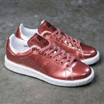 Adidas Stan Smith Boost BB0107 Copper Metallic Women's Athletic Shoes SZ 8