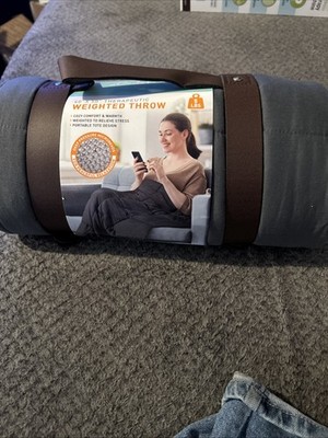 BELLA RUSSO Therapeutic Weighted Throw Blanket 40'' X 50'' 5LBS. Calming & Comfort