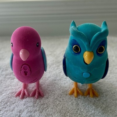 Lot of 2 Rare Little Live Pets Tweet Momma Owl Blue BIRD and Lil  Pink WORKING!