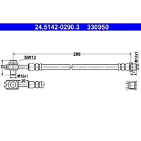 1X Bremsschlauch ATE 24.5142-0290.3 Passend FüR VAG