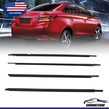 4Pcs For 2003-2008 Toyota Corolla Weather Strips Window Moulding Trim Seal Belt