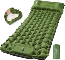 Camping Sleeping Pad with Built in Pillow, Ultralight Camping Mattress Airpad fo