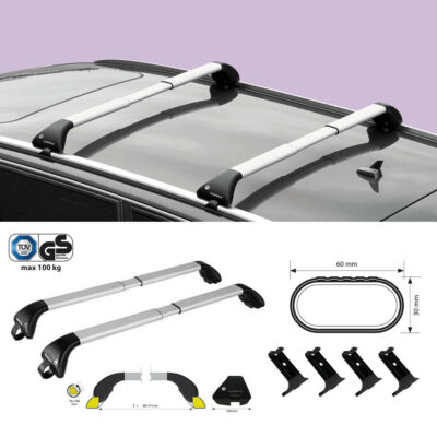 DACHTRÄGER ALUMINIUM NORDRIVE MIT SCHLOSS AUDI Q7 2007>2014 MIT RELING