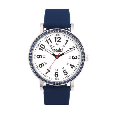Speidel Brilliance Scrub Watch 38mm Crystal Dial Medical Grade Silicone Band