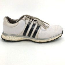 Adidas Mens Bounce Golf Shoe White Black 3 Stripe Low-Top Lace Up 10