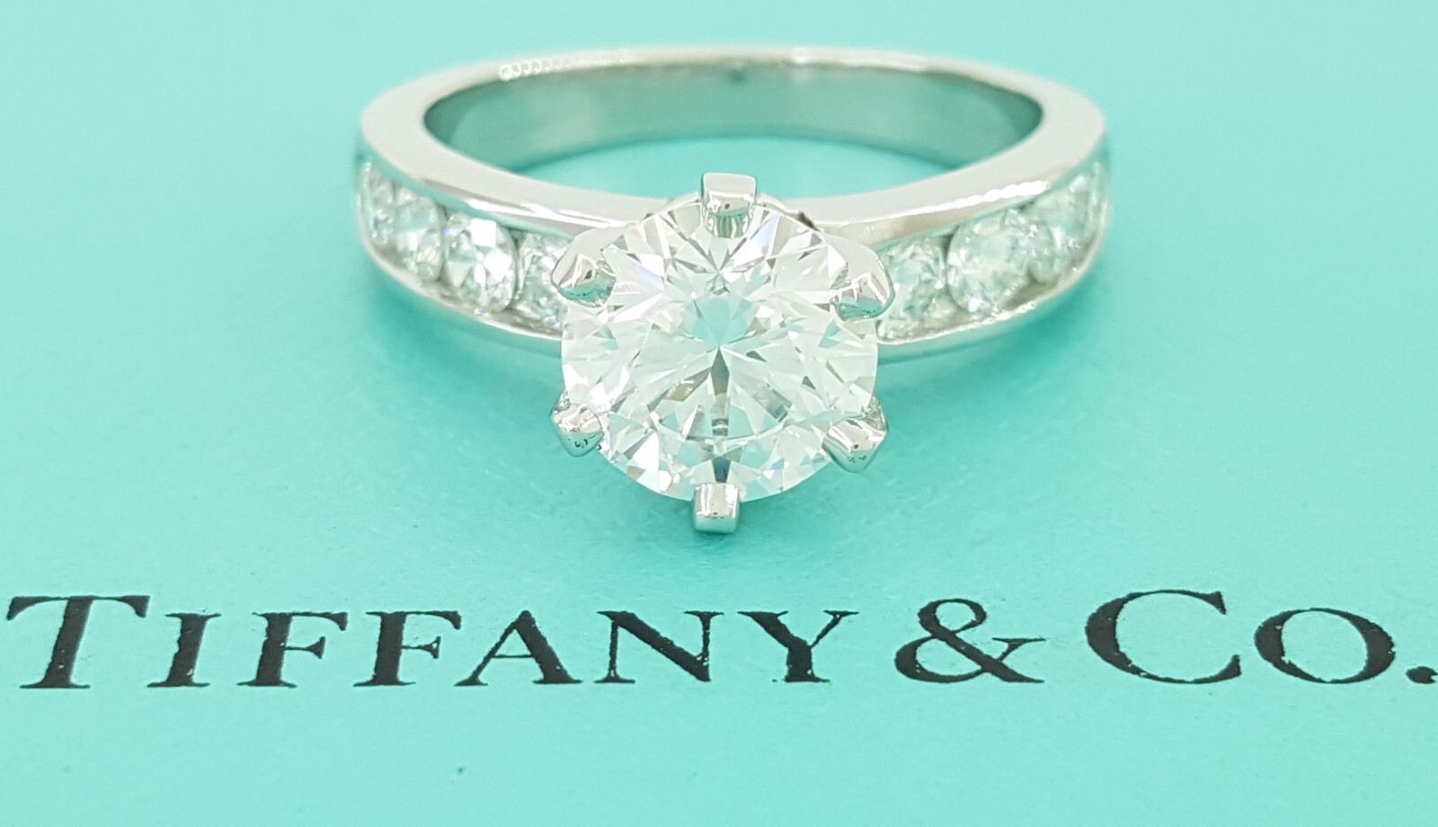 Tiffany & Co Channel-Set Diamond Engagement Ring 2.46 ct D FLawless Rtl $96,000