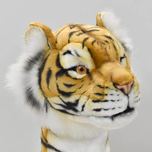 Hansa Golf Driver Headcover Yellow 460cc Plush Tiger BH8108 New Japan - Picture 5 of 7