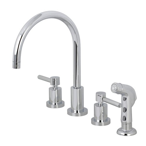 Kingston Brass KS8721DL Concord Widespread Kitchen Faucet 8" Polished Chrome