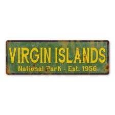Virgin Islands National Park Rustic Metal Sign Cabin Decor 106180057046